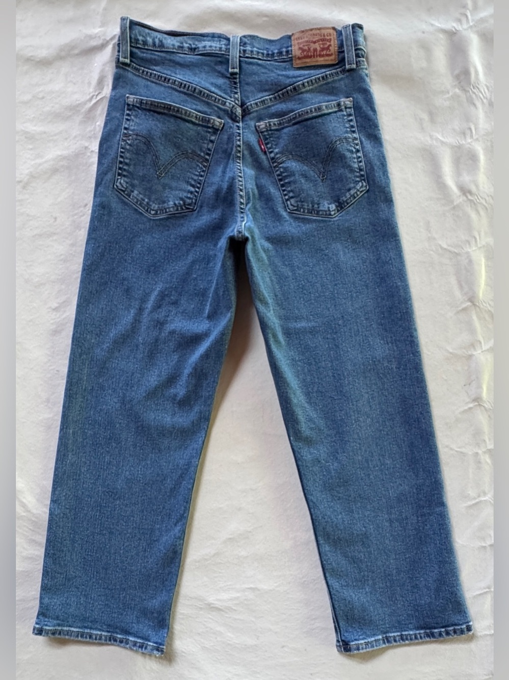 LEVI’S Ribcage Straight Ankle Button-Fly Med Wash Jeans W30 L27 - Picture 4 of 17